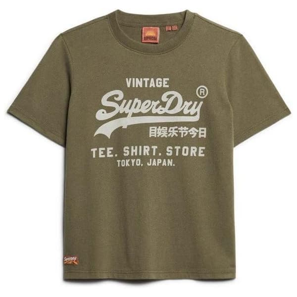 Superdry Classic Vl Heritage Relaxd Lyhythihainen T-paita Vihreä S Nainen