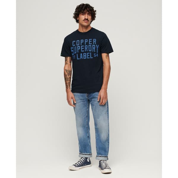 Superdry Copper Label Workwear T-shirt Med Korta ärmar Blå 3XL Man