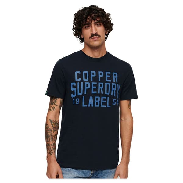 Superdry Copper Label Workwear T-shirt Med Korta ärmar Blå 3XL Man