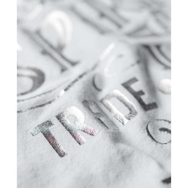 Superdry Foil Workwear Fitted T-shirt Med Korte ærmer Hvid L Kvinde