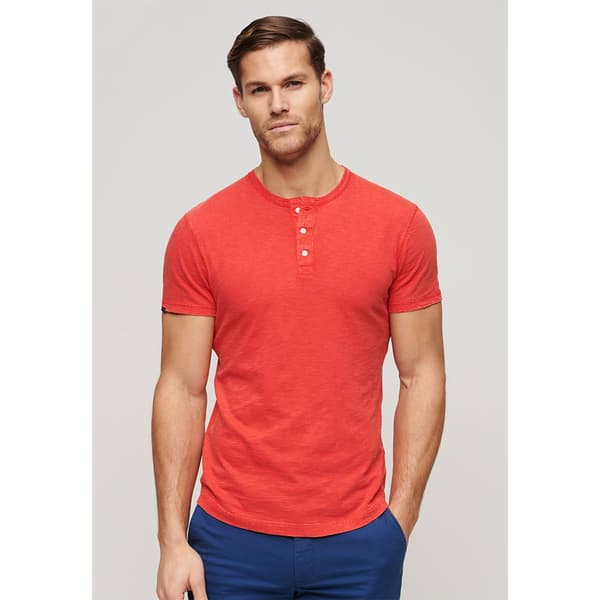 Superdry Grandad T-shirt Med Korta ärmar Orange M Man