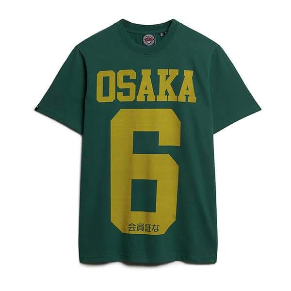 Superdry Osaka Graphic T-shirt Med Korta ärmar Grönt L Man