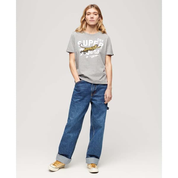 Superdry Reworked Classics Relaxed T-shirt Med Korta ärmar Grå M Kvinna