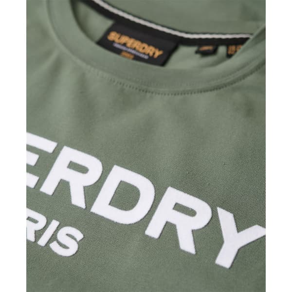Superdry Sport Luxe Graphic Fitted T-shirt Med Korta ärmar Grönt L Kvinna