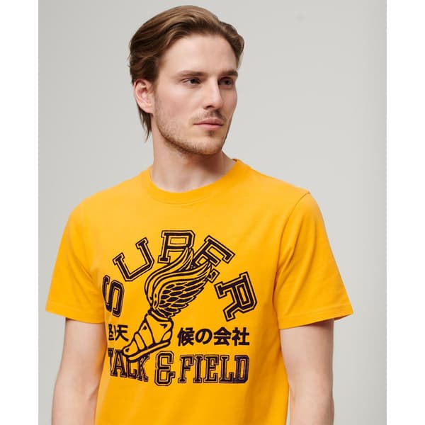 Superdry Track & Field Ath Graphic T-shirt Med Korta ärmar Gul XL Man