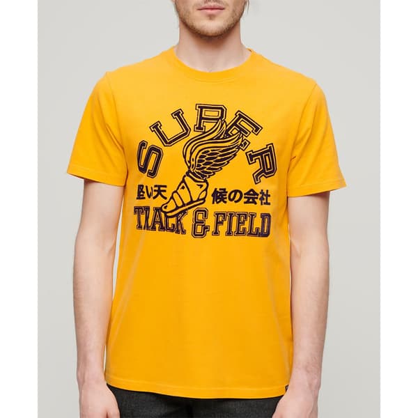 Superdry Track & Field Ath Graphic T-shirt Med Korta ärmar Gul XL Man