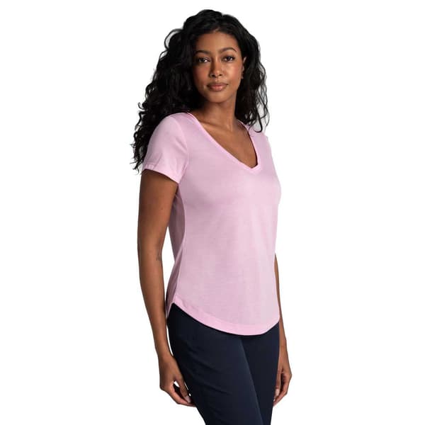 Lole Everyday Kortærmet V-hals T-shirt Rosa M Kvinde