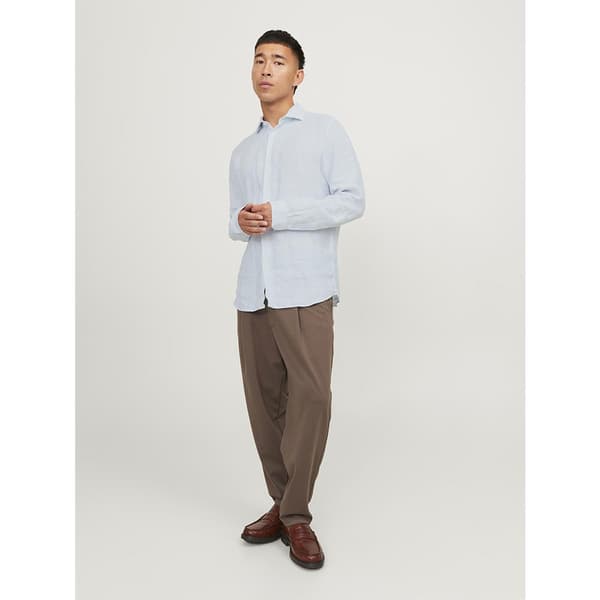 Jack & Jones Parker Linen Stripe Skjorta Med Långa ärmar Vit M Man