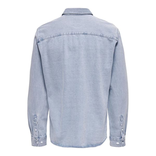 Only & Sons Benny Reg Chambray Skjorte Med Lange ærmer Blå L Mand