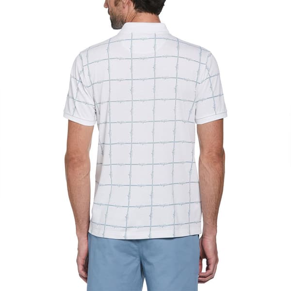 Original Penguin Birdseye Coolmax Grid Logo Kortärmad Polotröja Vit S Man
