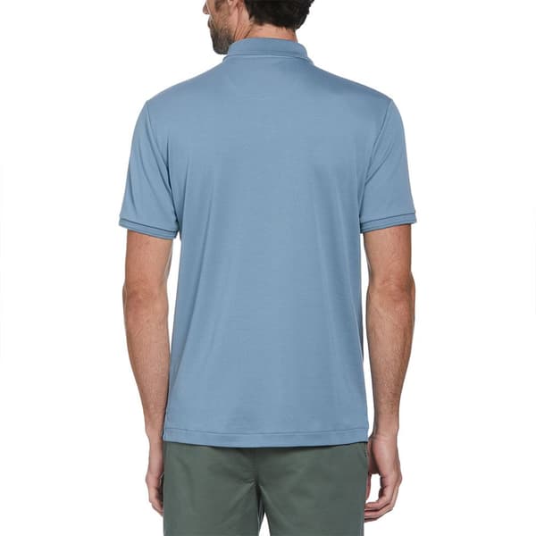 Original Penguin Daddy Organic Interlock Sticker Pete Kortärmad Polotröja Blå S Man