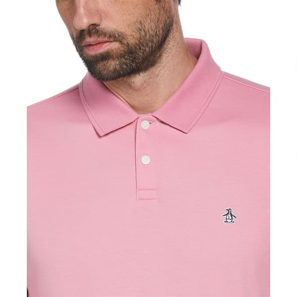 Original Penguin Daddy Organic Interlock Sticker Pete Lyhythihainen Pikeepaita Pinkki XL Mies