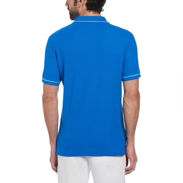 Original Penguin Earl Org Pique Sticker Pete Kortärmad Polotröja Blå XL Man