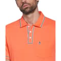 Miniatyrbild 3 av 3: Original Penguin Earl Organic Interlock Kortärmad Polotröja Orange XL Man