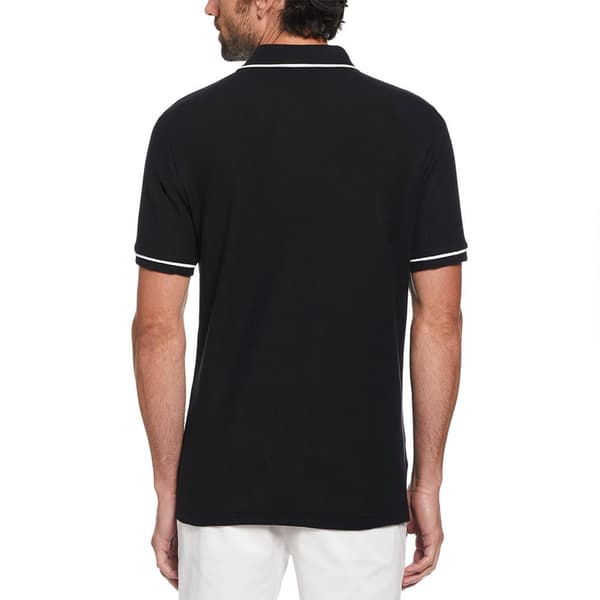 Original Penguin Organic Cotton Bentley Mesh Kortärmad Polotröja Svart S Man