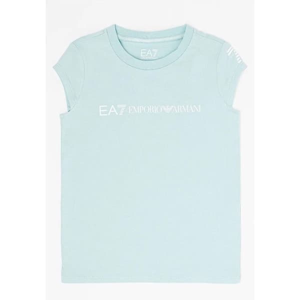Ea7 Emporio Armani 6rft08 T-shirt Med Korta ärmar Blå 12 Years Flicka