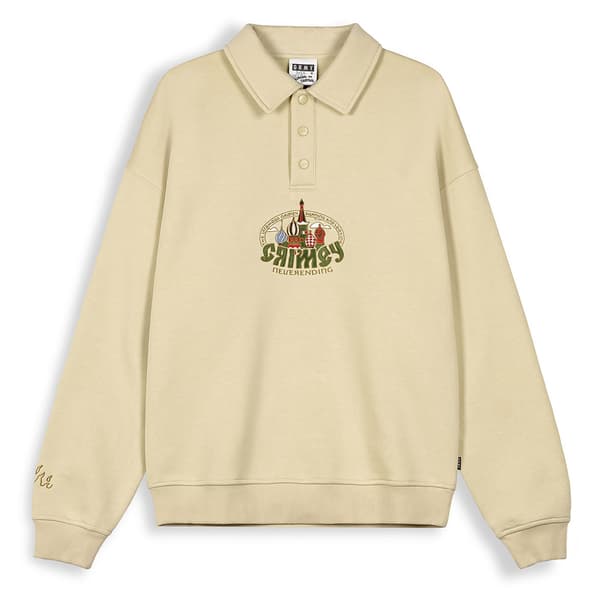 Grimey The Lower Depths Pitkähihainen Polopaita Beige 3XL Mies