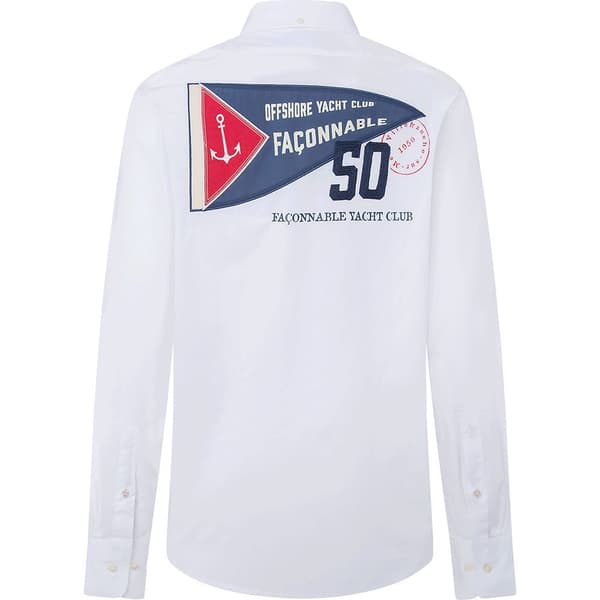 FaÇonnable Fm310793 Skjorte Med Lange ærmer Hvid M Mand