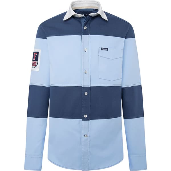 FaÇonnable Fm310809 Skjorte Med Lange ærmer Blå 2XL Mand