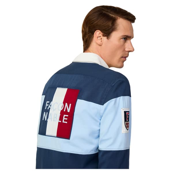 FaÇonnable Fm310809 Skjorte Med Lange ærmer Blå 2XL Mand