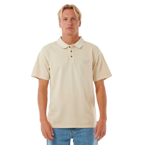 Rip Curl Fade Out Emb Kortærmet Polo Hvid M Mand