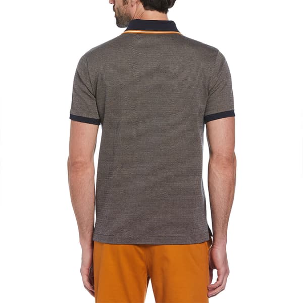 Original Penguin Ao Jacquard Tipping Kortärmad Polotröja Grå S Man