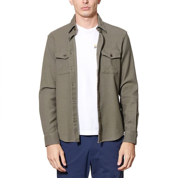 Original Penguin Cloth Loopback Overshirt Skjorte Med Lange ærmer Grøn XL Mand