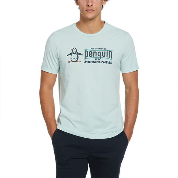 Original Penguin Graphic Puff Tv Pete Logo T-shirt Med Korta ärmar Blå S Man