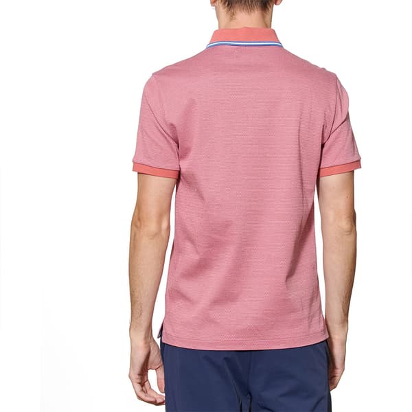 Original Penguin Jacquard Eng Stripe Kortärmad Polotröja Rosa S Man