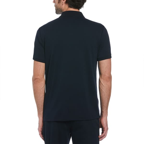 Original Penguin Jacquard Front Plaid Kortärmad Polotröja Blå S Man