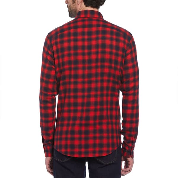 Original Penguin Jaspe Flannel Stretch Skjorta Med Långa ärmar Röd L Man