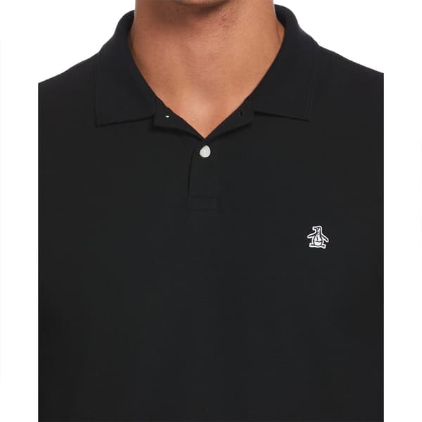 Original Penguin Organic Pique Raised Ottoman Pikétröja Med Lång ärm Svart XL Man