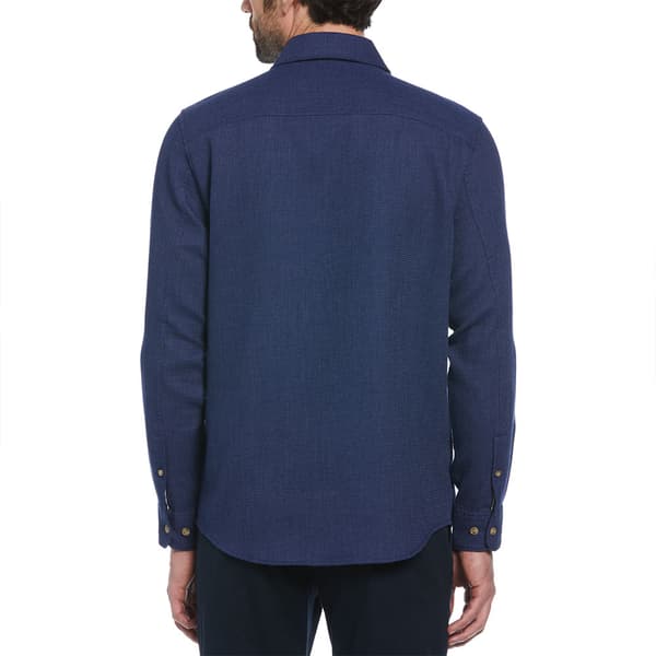 Original Penguin Rec Waffle Skjorta Med Långa ärmar Blå XL Man
