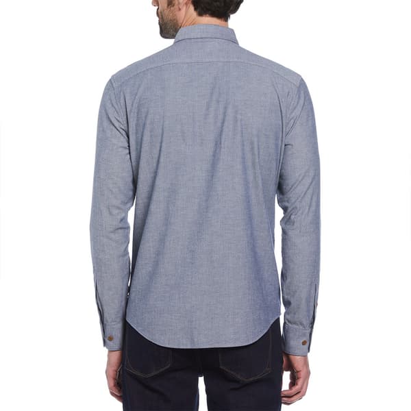 Original Penguin Stretch Chambray Skjorta Med Långa ärmar Blå,Grå XL Man