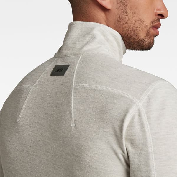 G-star Astro Tweeter Half Zip T-shirt Med Lange ærmer Hvid M Mand