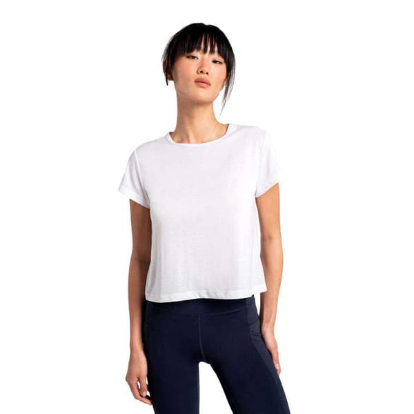 Lole Everyday Kortärmad T-shirt Med V-ringning Vit L Kvinna