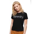 Miniatyrbild 1 av 4: Superdry Core Logo City Fitted T-shirt Med Korta ärmar Svart S Kvinna