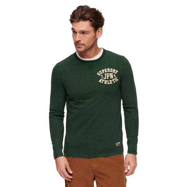 Superdry Vintage Athletic Chest T-shirt Med Lång ärm Grönt 2XL Man