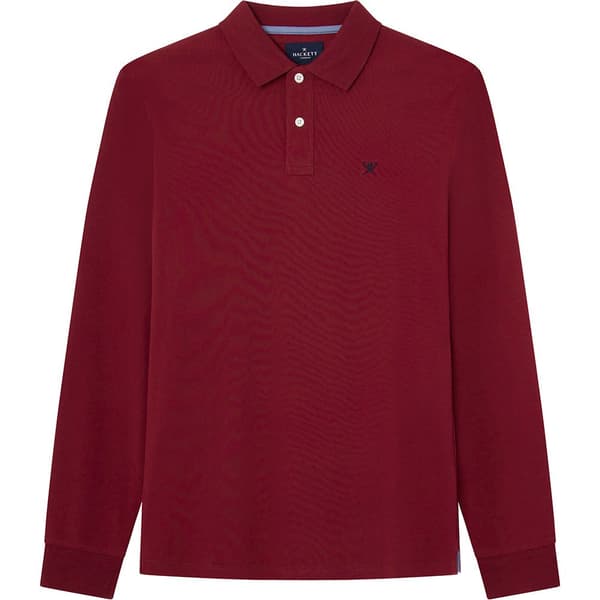 Hackett Slim Fit Logo Polo Med Lange ærmer Rød 2XL Mand