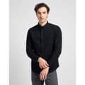 Miniatyrbillede 1 af 3: Lee Button Down Skjorte Med Lange ærmer Sort 5XL Mand