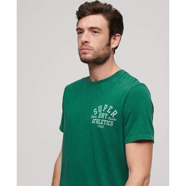 Superdry Athletic College Graphic T-shirt Med Korta ärmar Grönt S Man