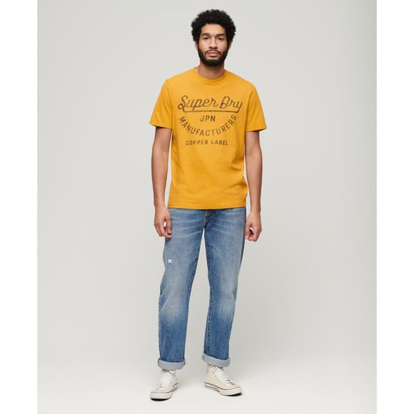 Superdry Copper Label Script T-shirt Med Korta ärmar Gul 3XL Man