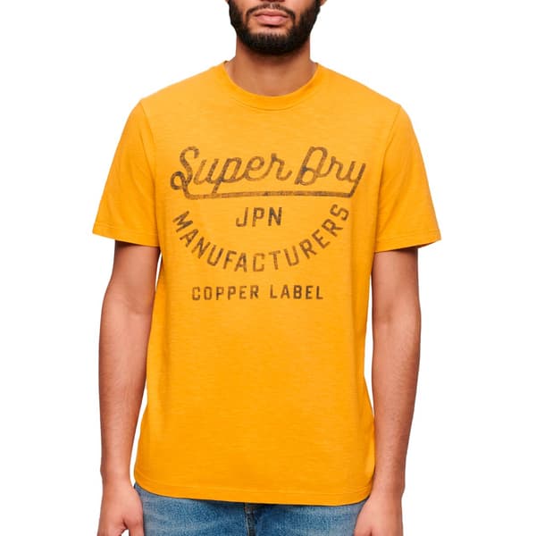 Superdry Copper Label Script T-shirt Med Korta ärmar Gul 3XL Man