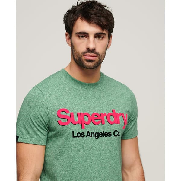 Superdry Core Logo Classic Washed T-shirt Med Korta ärmar Grönt 2XL Man