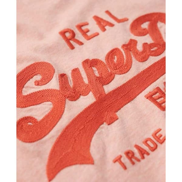 Superdry Embroidered Vl Relaxed T-shirt Med Korta ärmar Orange M Kvinna