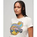 Miniatyrbild 2 av 4: Superdry Neon Motor Graphic Fitted T-shirt Med Korta ärmar Vit L Kvinna
