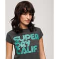 Miniatyrbild 3 av 6: Superdry Retro Glitter Logo Cap T-shirt Med Korta ärmar Svart L Kvinna