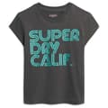 Miniatyrbild 2 av 6: Superdry Retro Glitter Logo Cap T-shirt Med Korta ärmar Svart L Kvinna