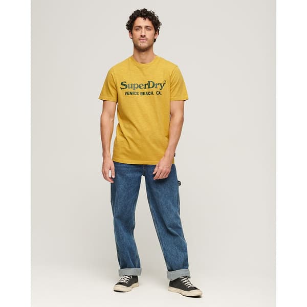 Superdry Venue Classic Logo T-shirt Med Korta ärmar Gul 3XL Man