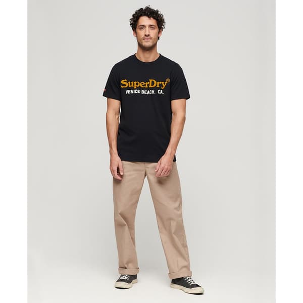 Superdry Venue Duo Logo T-shirt Med Korta ärmar Svart S Man